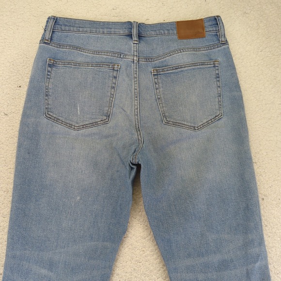 J Crew Slim Boyfriend Jean Women's Size 28 Light Wash‎ Distressed Raw Hem Denim - Picture 8 of 10